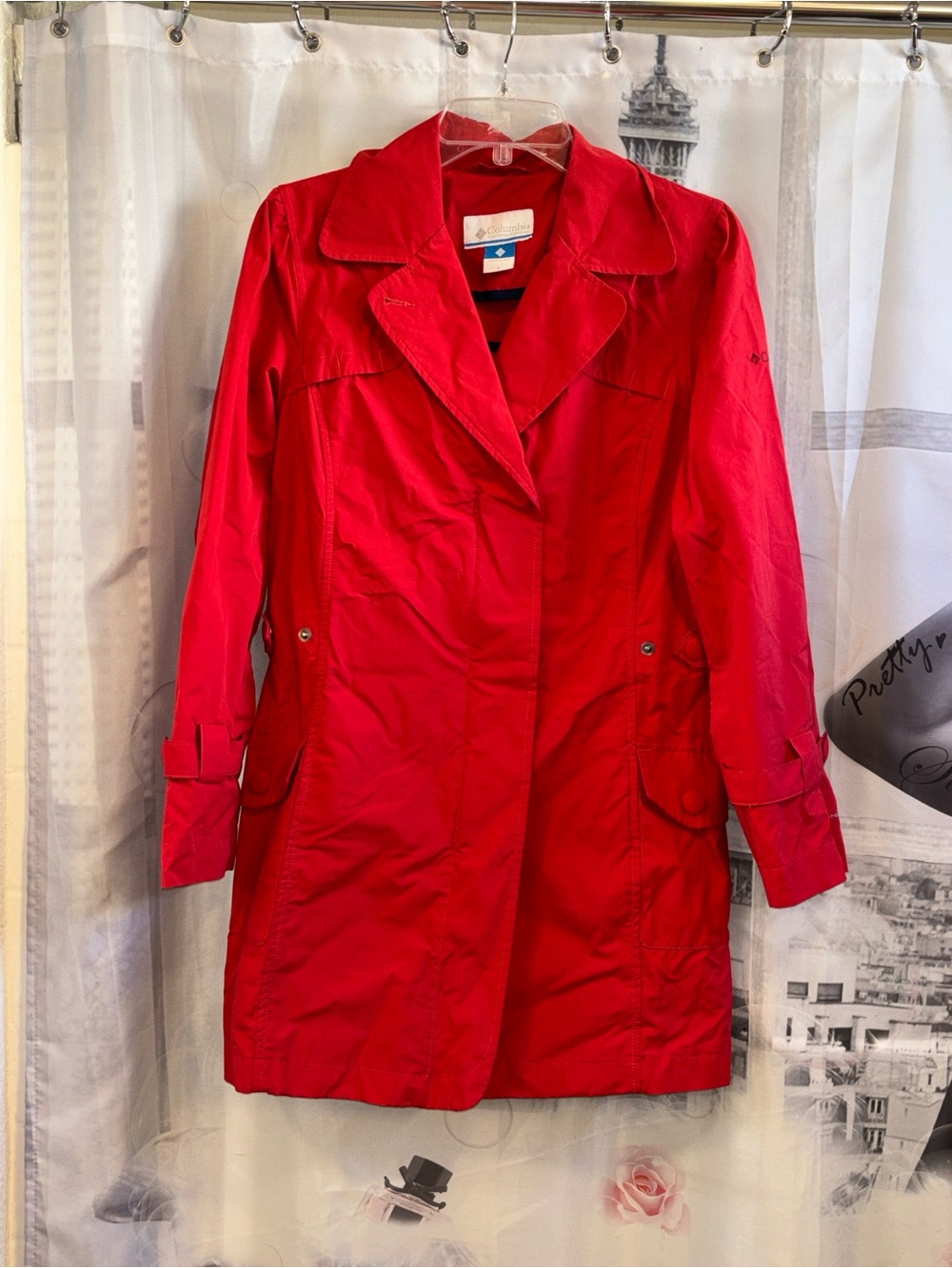 Columbia Red Trench Coat